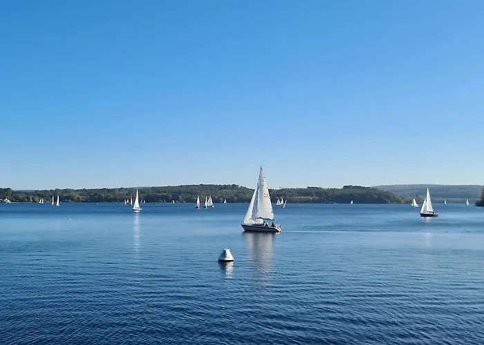 Seensucht - Maritimes Mit Seeblick & Balkon, 500 M Zum Appartement Möhnesee